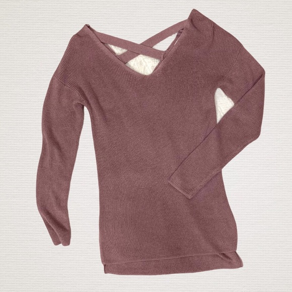 Hippie Rose Sweaters - Hippie Rose Mauve Long sleeve Sweater